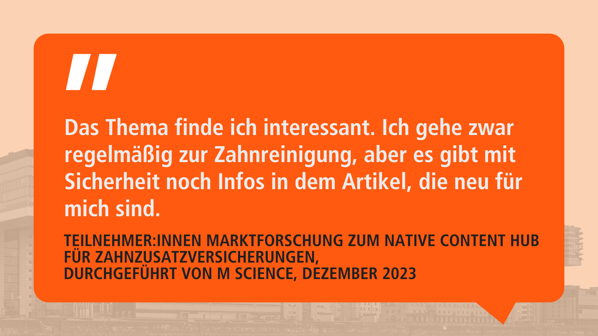 Zitat aus einer Marktforschungsstudie über dezente Native Advertising Teaser.