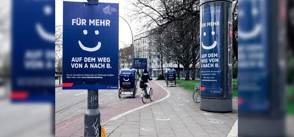 Ströer unterstützt Hamburger Kampagne "Für mehr Lächeln auf dem Weg von A nach B"