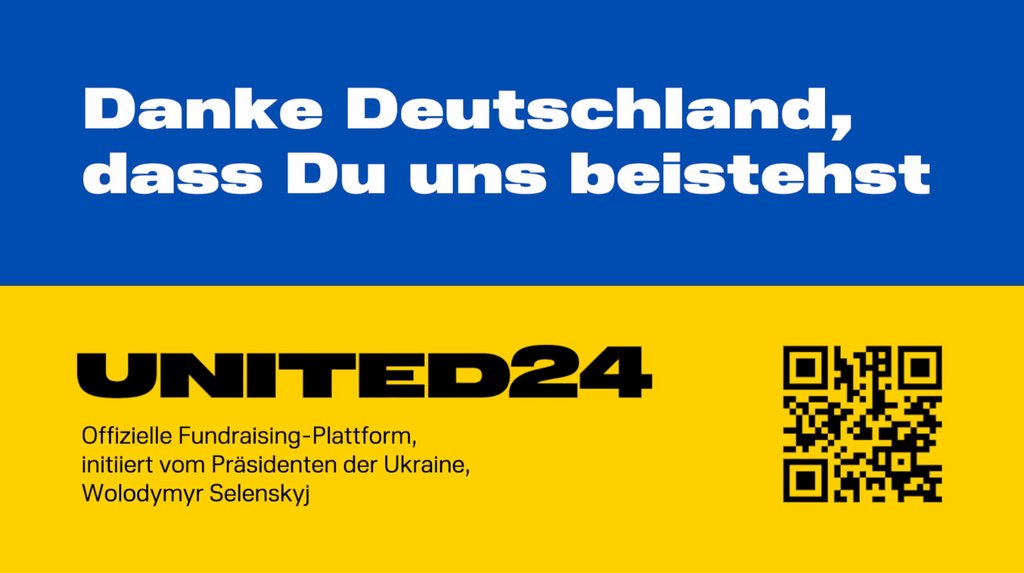 UNITED24 und Ströer starten Dankeschön-Kampagne in Deutschland