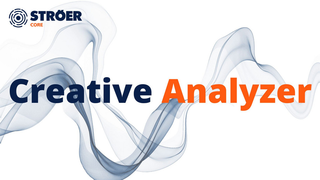 Logo „Creative Analyzer“ mit dynamischen Farbverläufen in Blau und Orange auf weißem Hintergrund