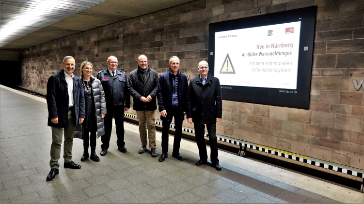 Fire department will display warning messages on Infoscreens in subway stations in Nuremberg